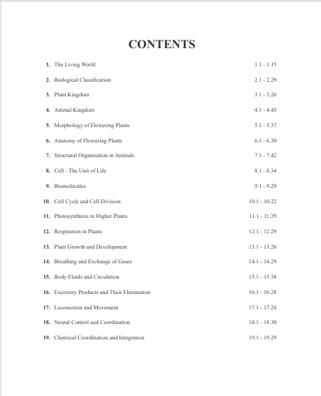 NEET 2027 : Objective Biology Vol. 1 by Dr. Mithilesh Kamat – table of contents, page 1