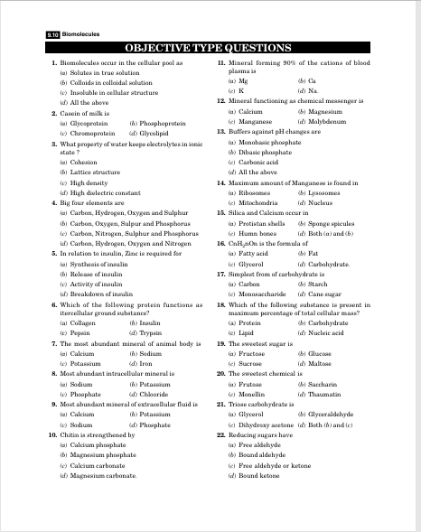 NEET 2027 : Objective Biology Study Guide – table of contents, page 4