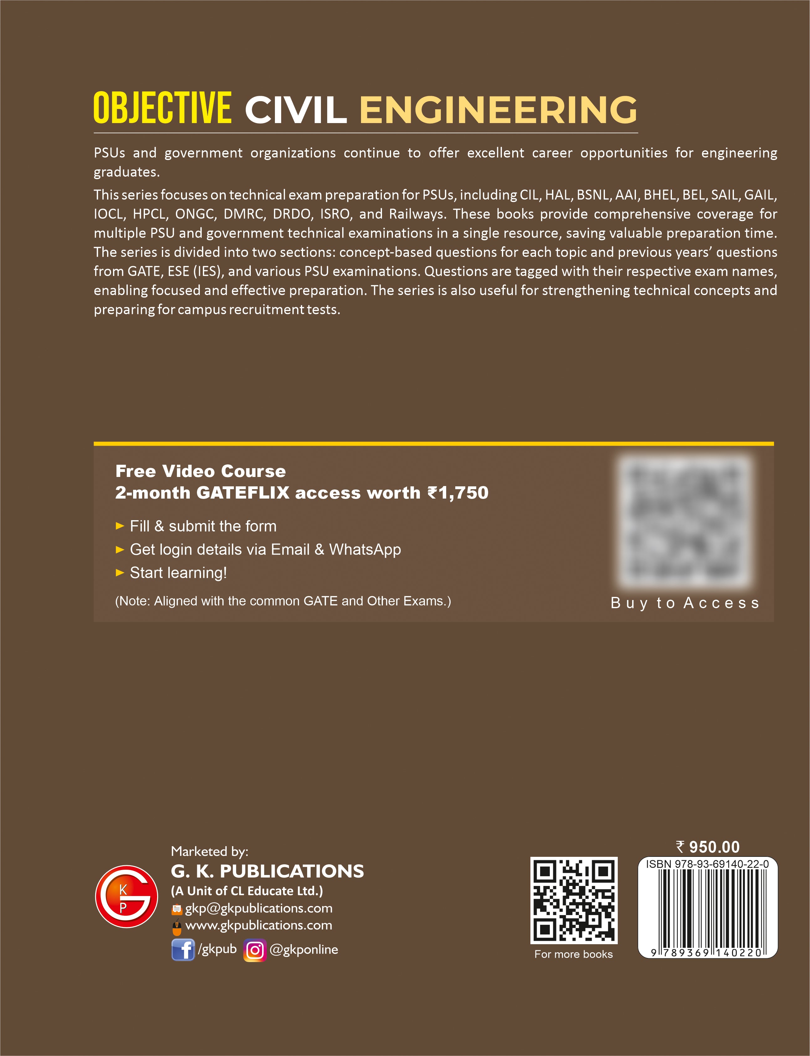 Objective Series (Degree) 2026 : Civil Engineering by GKP