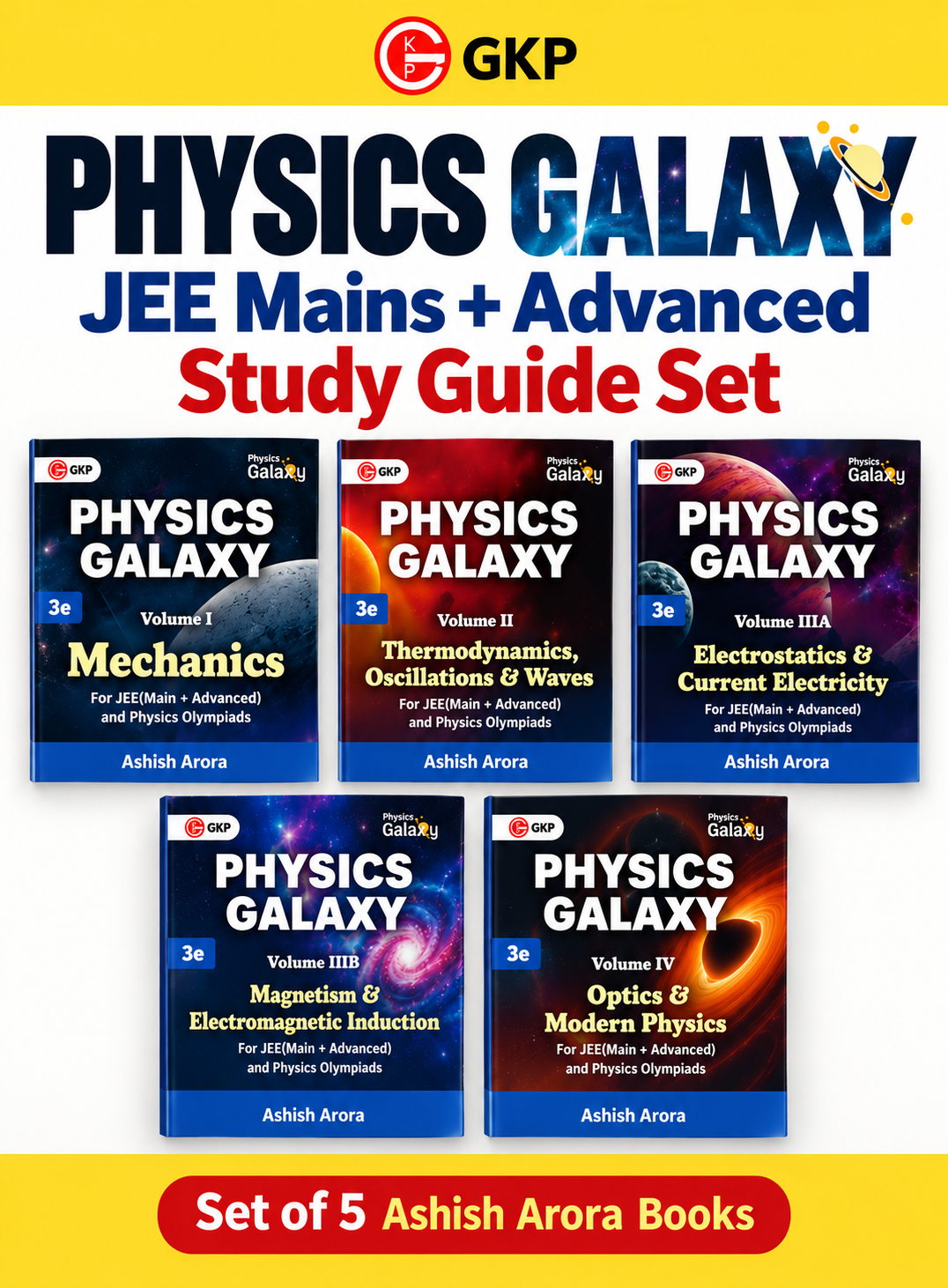 Physics Galaxy: JEE Main + Advanced Study Guide Set by Ashish Arora – front cover