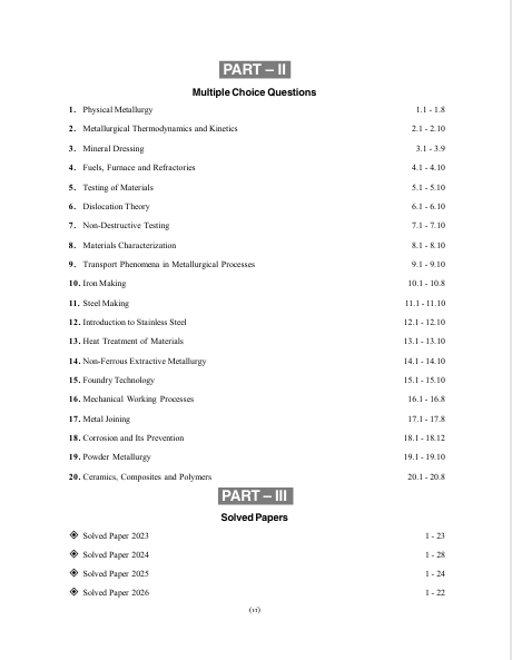 Quick Concepts in Metallurgical Engineering by M.I. Hussain & J. Basha | Includes 4 Years Solved Papers (2023-2026) | Comprehensive Study & Revision Guide for Diploma B.Tech/BE, PG Level Students, GATE, RINL, SAIL & Railway Exams