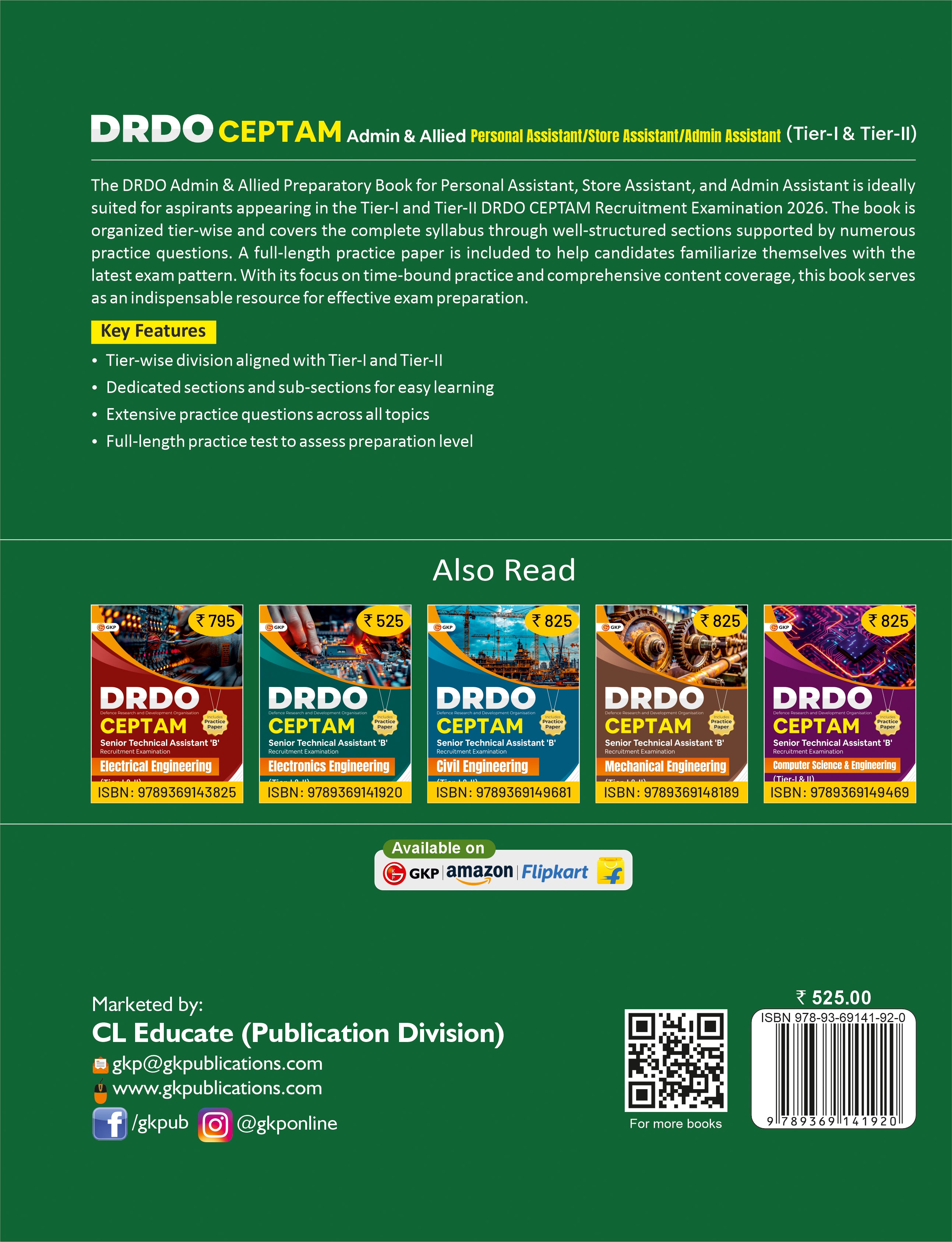 DRDO CEPTAM 2026: Admin & Allied Exam Study Guide | Personal, Store  & Admin Assistant (Tier-1 & 2 Preparation) | Includes Full-Length Practice Paper | DRDO CEPTAM Exam Prep Guide