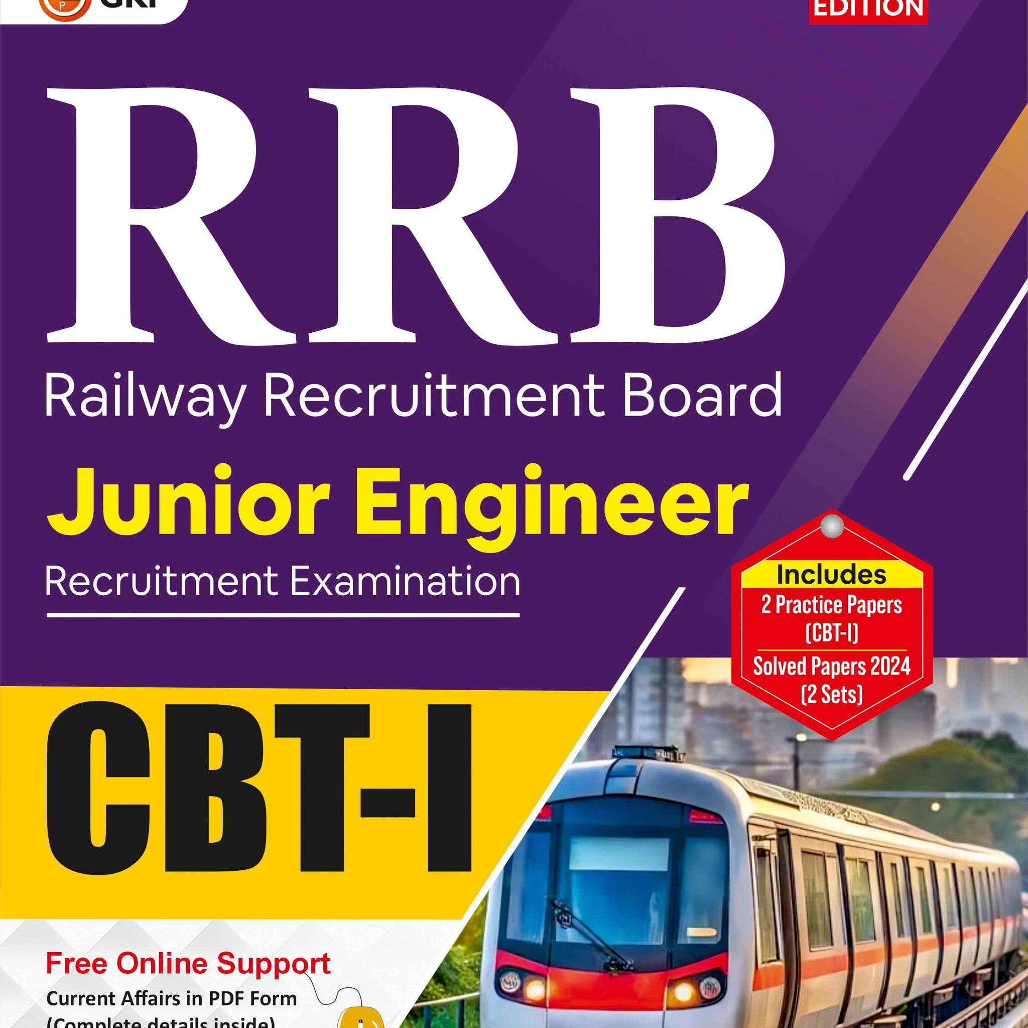 RRB JE 2026: CBT-1 Study Guide | Includes Solved Paper of 2024 (2 Sets) & 2 Full-Length Practice Papers | Railway - RRB Junior Engineer Exam Prep