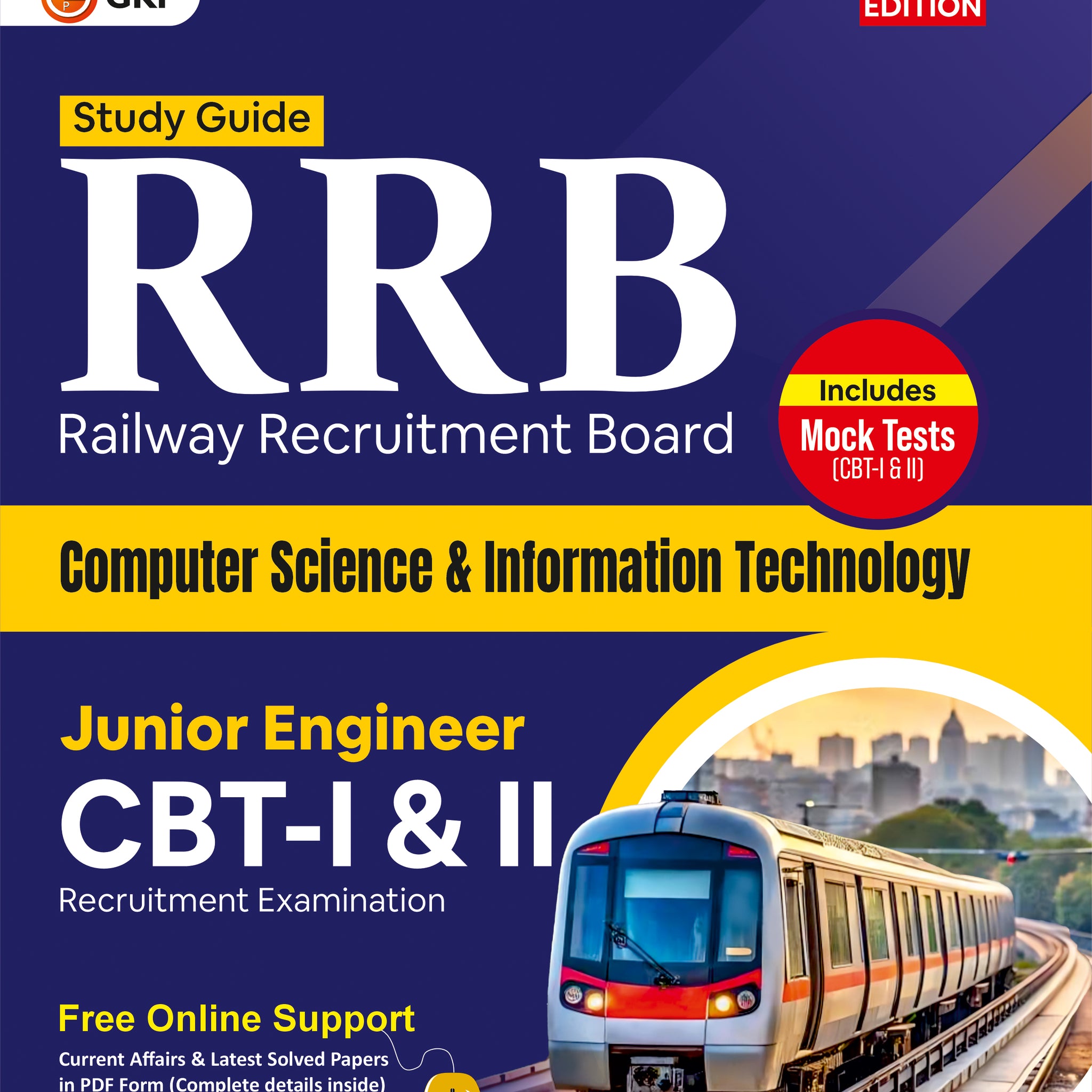 RRB JE 2025–26 Computer Science & Information Technology Guide | CBT-I (Non-Technical) & CBT-II (Technical) | 2 Mock Tests