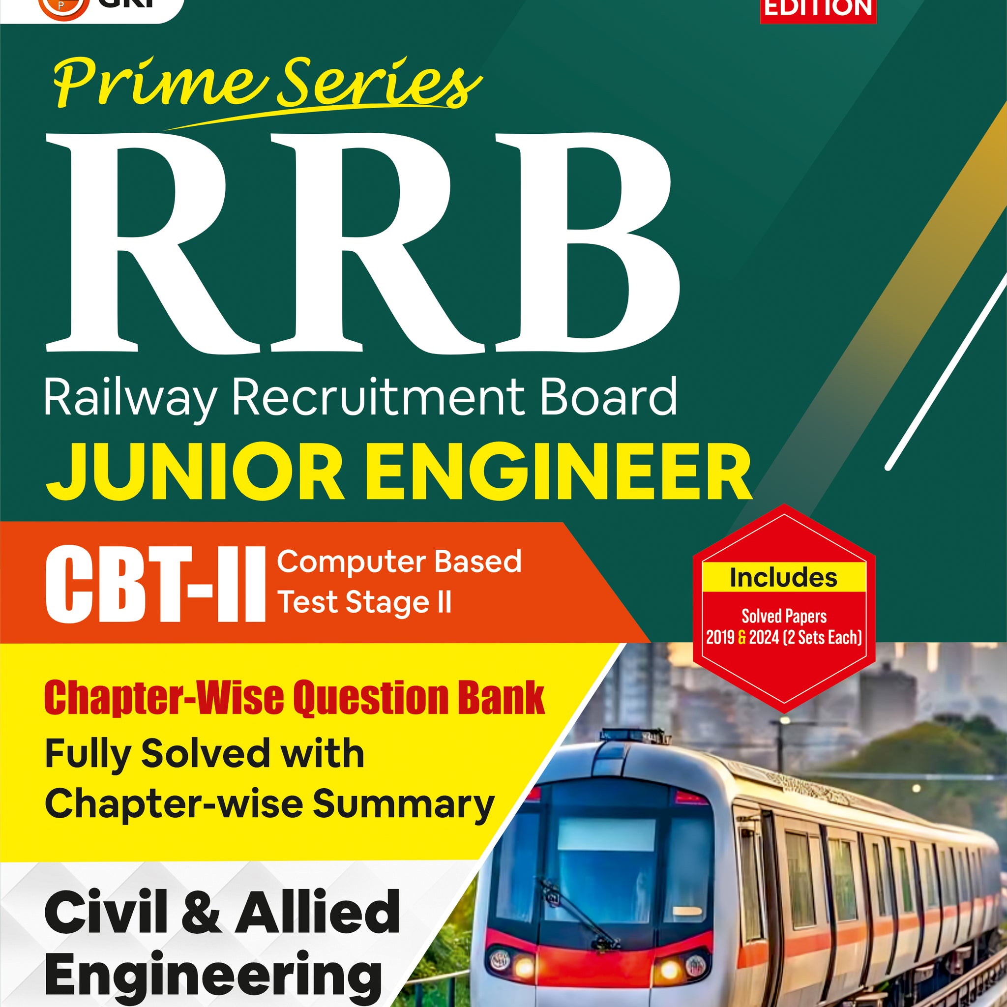 RRB JE 2025-26 : Prime Series : Junior Engineer CBT 2 - Chapterwise Question Bank - Civil & Allied Engineering