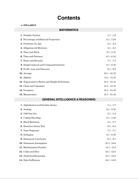 RRB JE 2026-27 : Junior Engineer CBT I Study Guide – table of contents, page 1