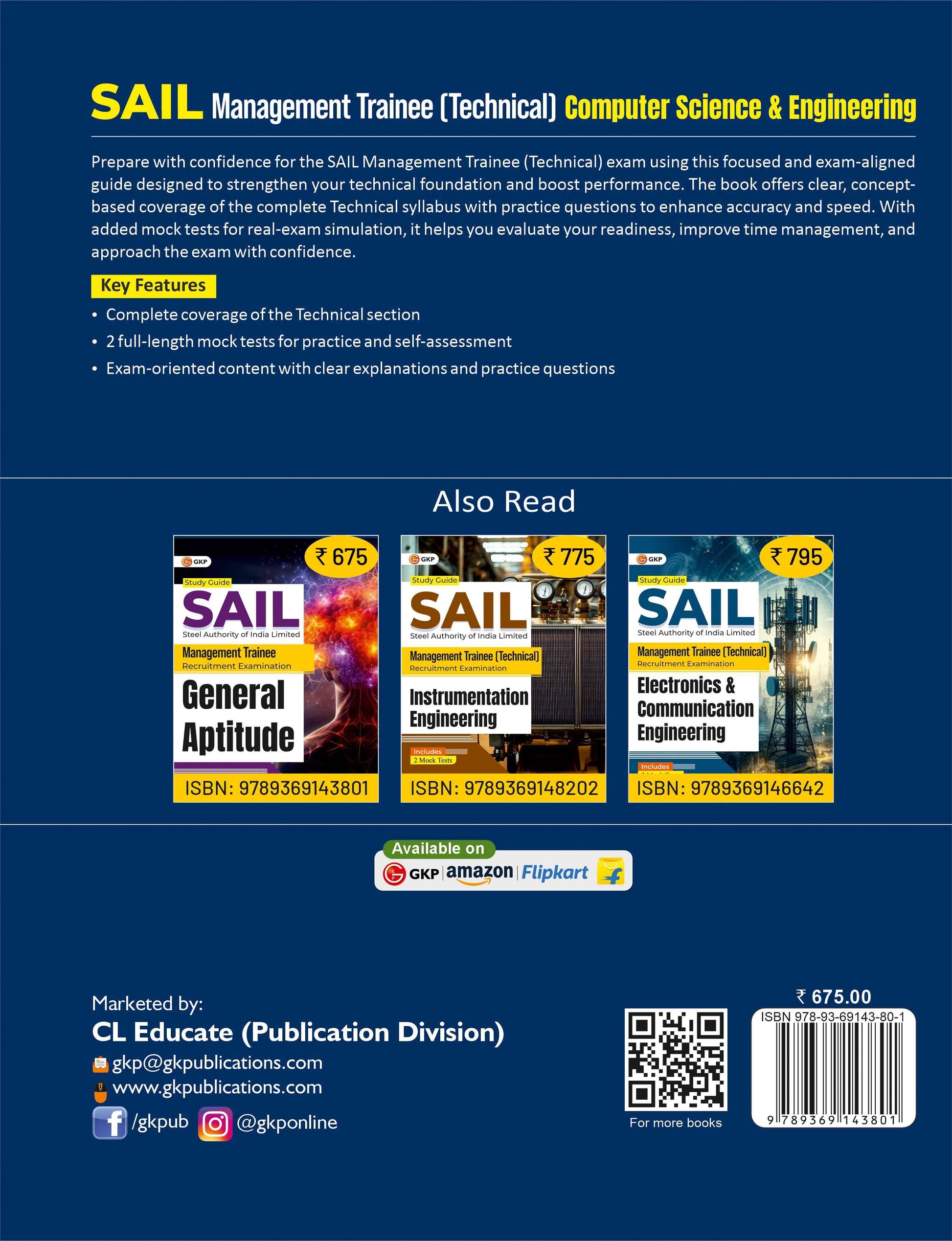 SAIL 2025-26 : Management Trainee (Technical) - Computer Science & Engineering| 2 Full-Length Mock Tests