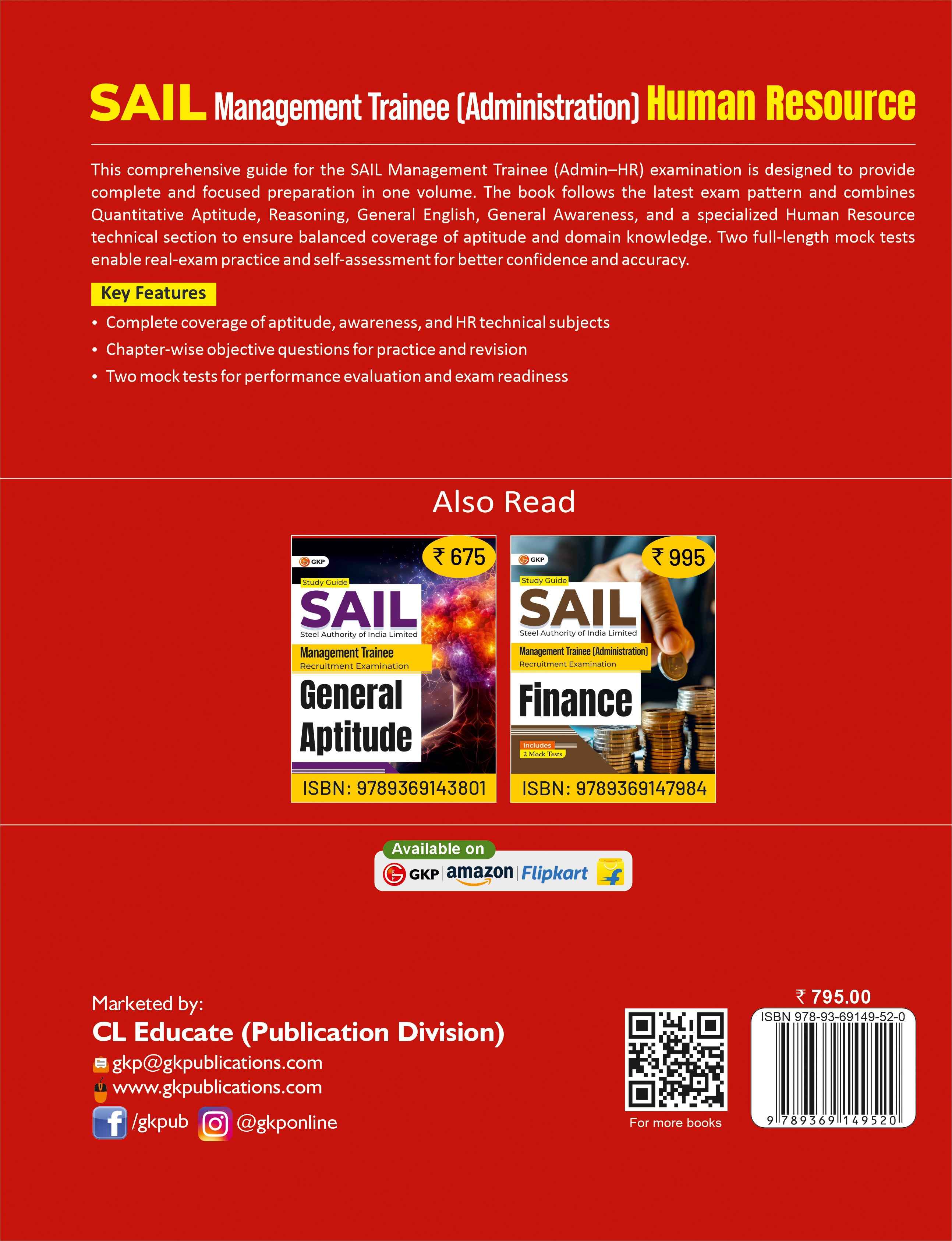 SAIL 2025-26 : Management Trainee (Administration) - Human Resource (HR)| 2 Full-Length Mock Tests