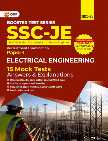 SSC-JE 2025-26: Electrical Engineering (Paper-1) - 15 Mock Tests (Answers & Explanations) | Includes Solved Papers from 2019-2024 | SSC - Electrical Junior Engineer Exam