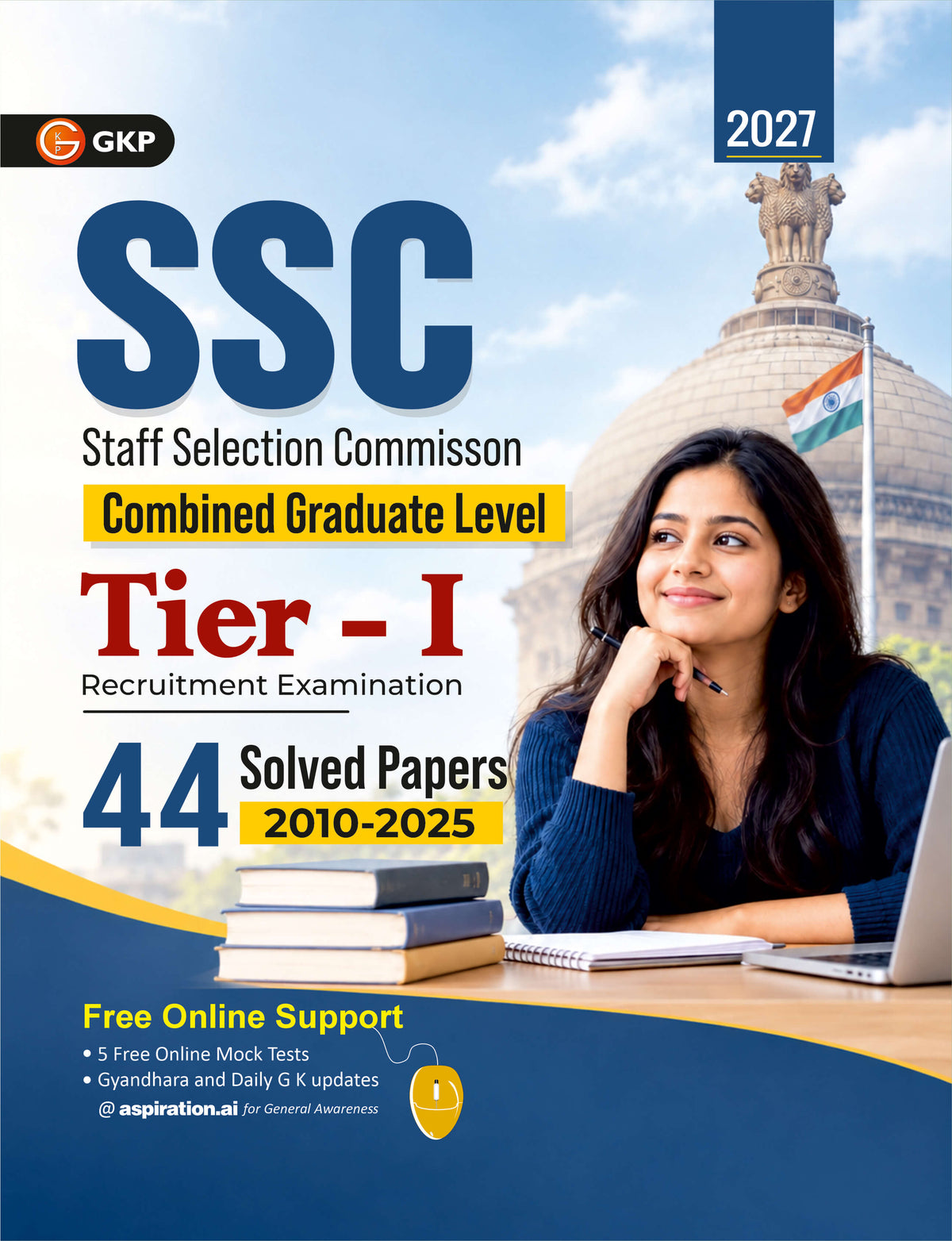 SSC-CGL 2027 : Tier 1 - 44 Solved Papers – front cover