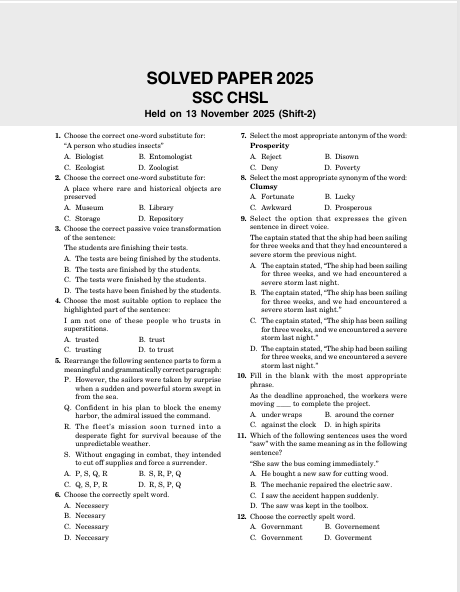 SSC-CHSL 2027 : (10+2) Tier 1 - 25 Practice Sets – table of contents, page 5
