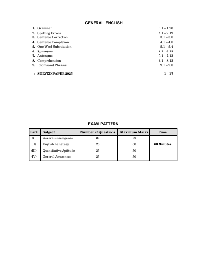 SSC-CHSL 2027 : (10+2) Tier 1 Study Guide – table of contents, page 2