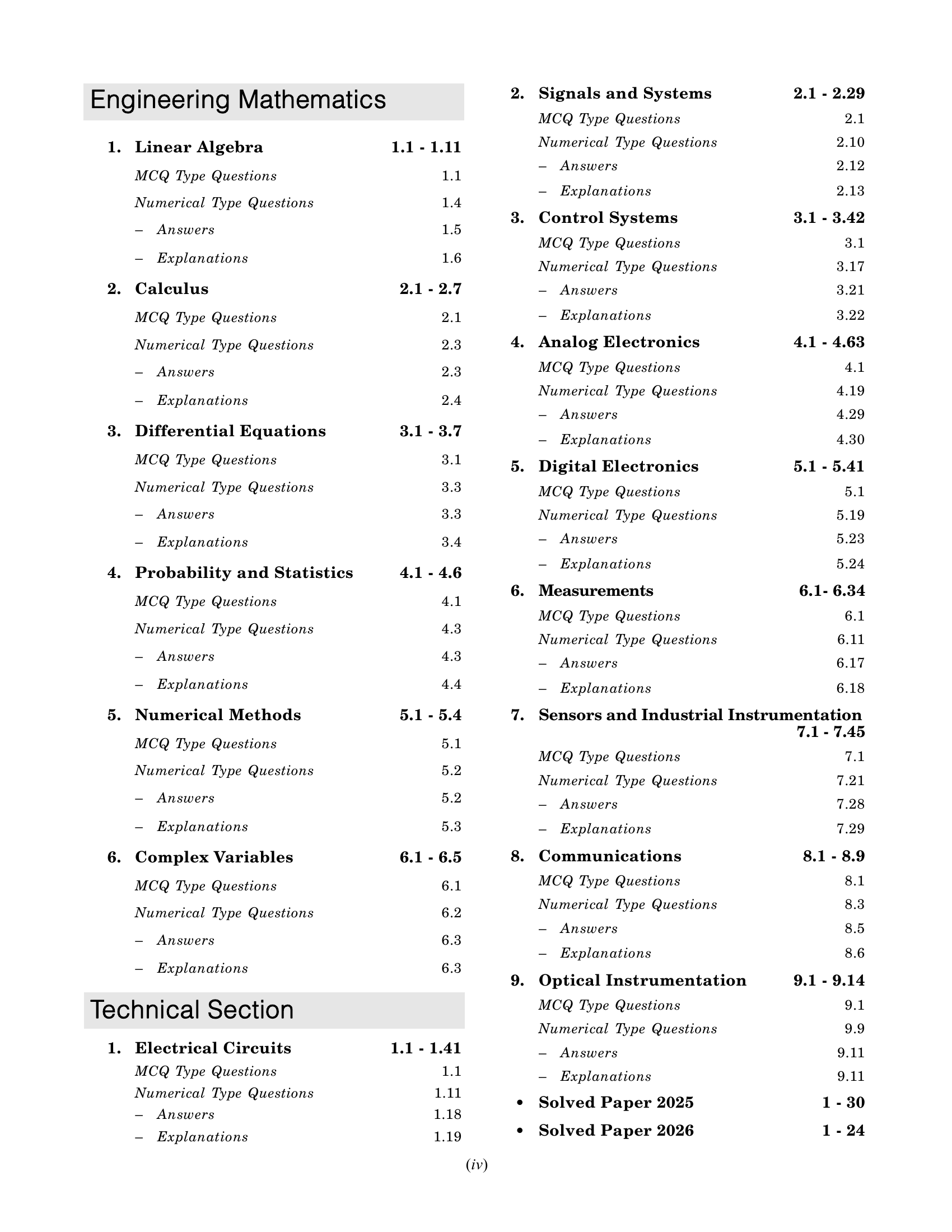 GATE 2027 : Instrumentation Engineering - 27 Years' Chapter-wise Solved Papers 2000-2026