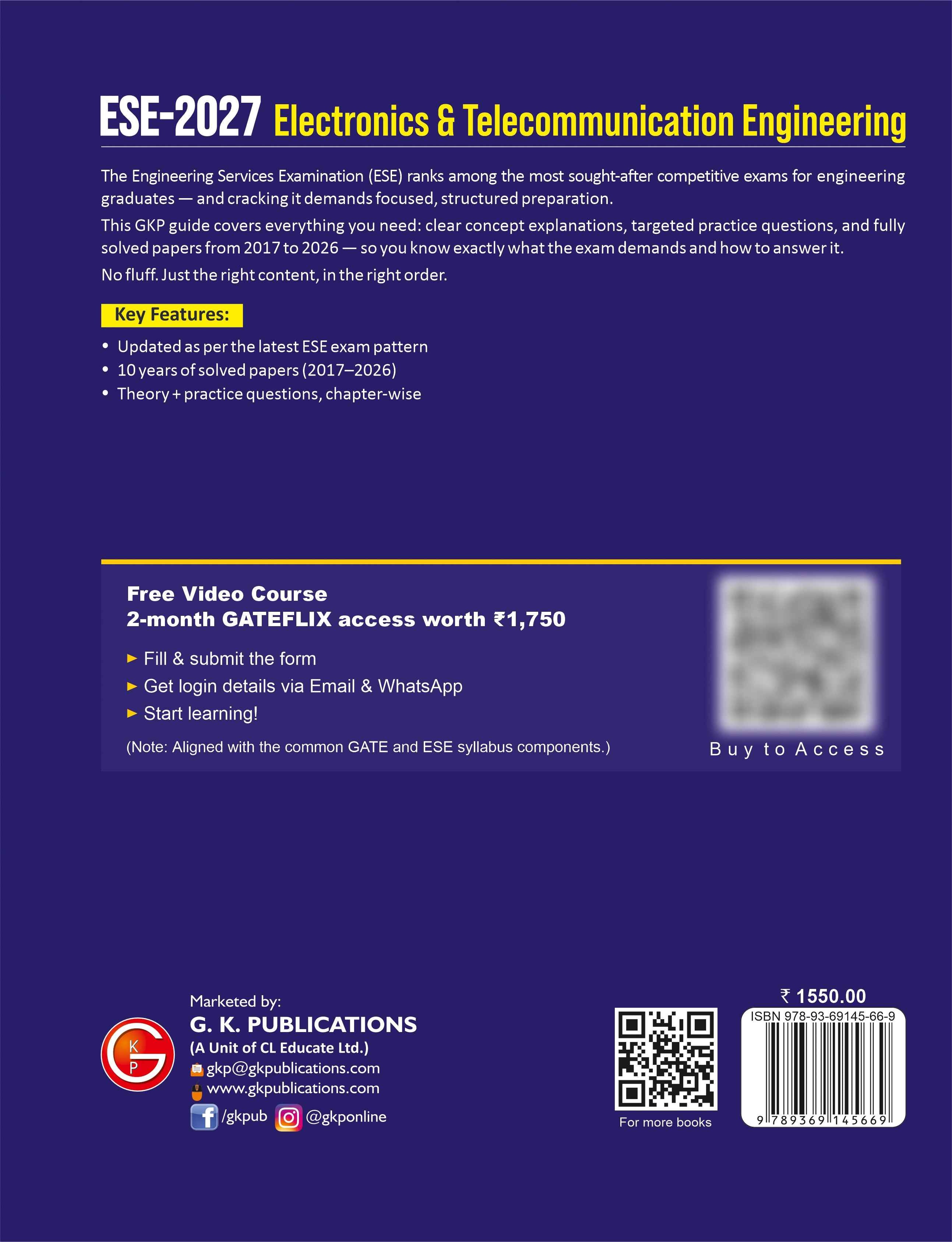 UPSC ESE 2027 : Electronics & Telecommunication Engineering - Guide