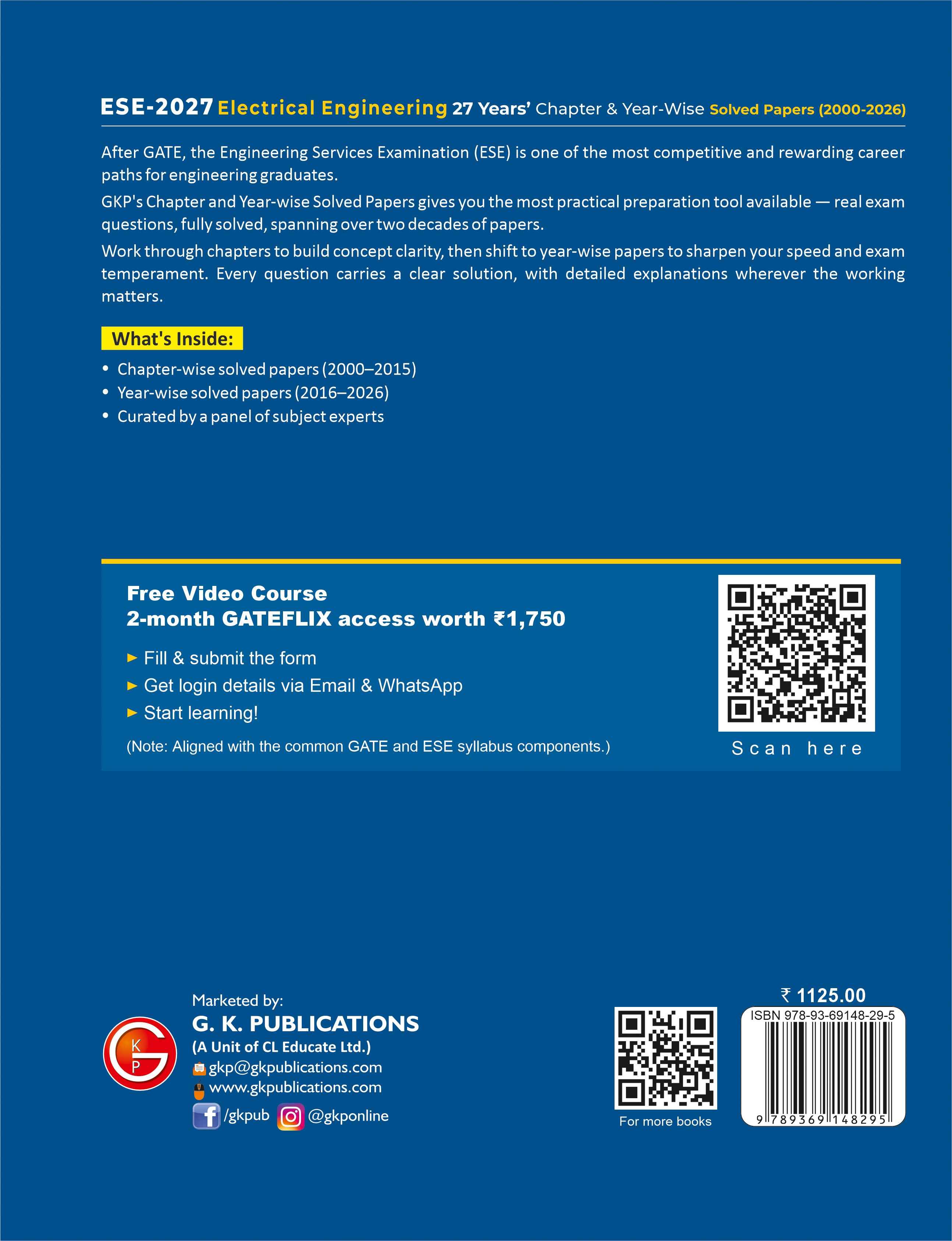 UPSC ESE 2027 : Electrical Engineering - Chapter Wise & Year Wise Solved Papers 2000-2026