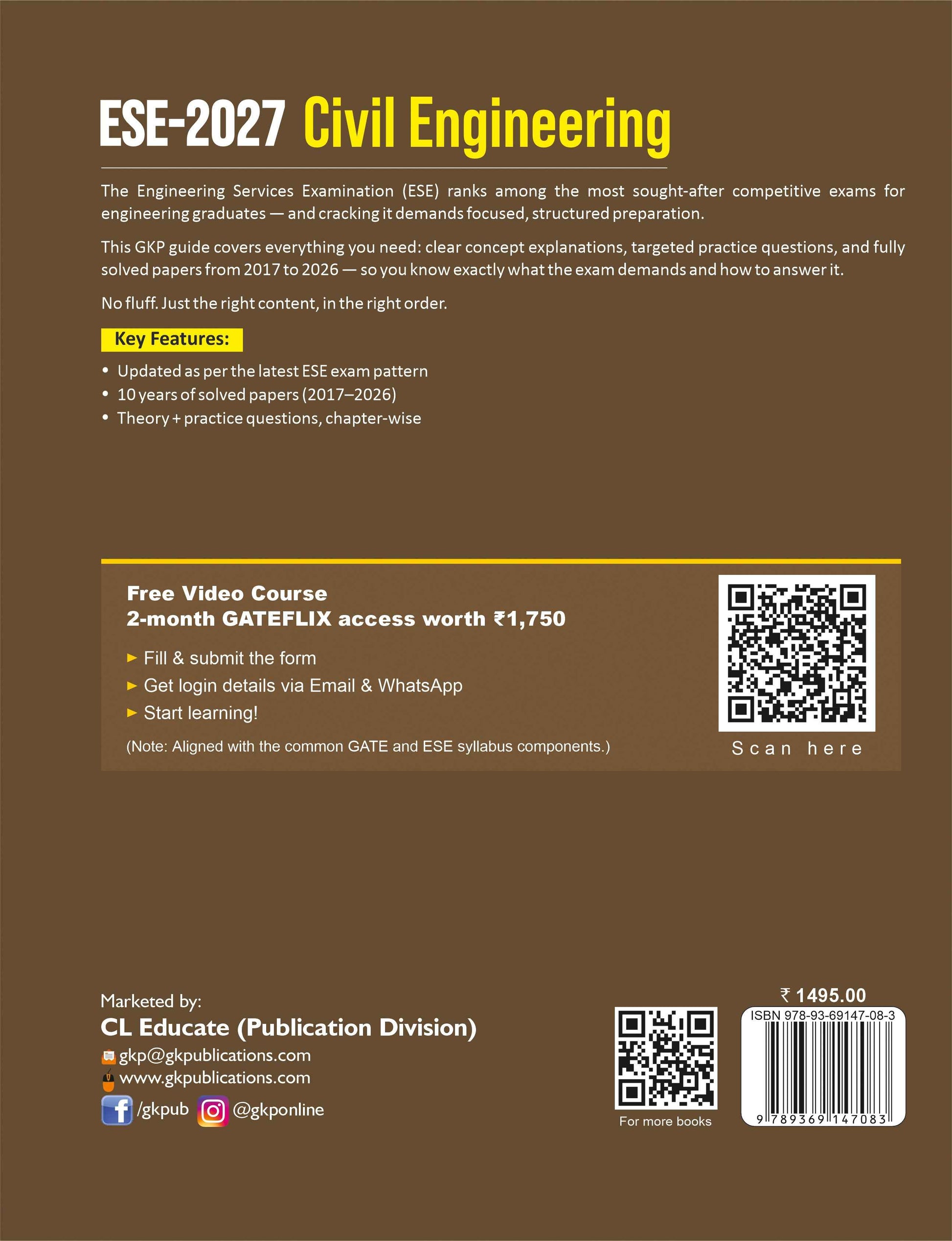 UPSC ESE Civil Engineering Guide 2027 | Preliminary Paper II | Complete Theory, Practice Sets & Solved Papers | Engineering Services Exam Study Material for CE