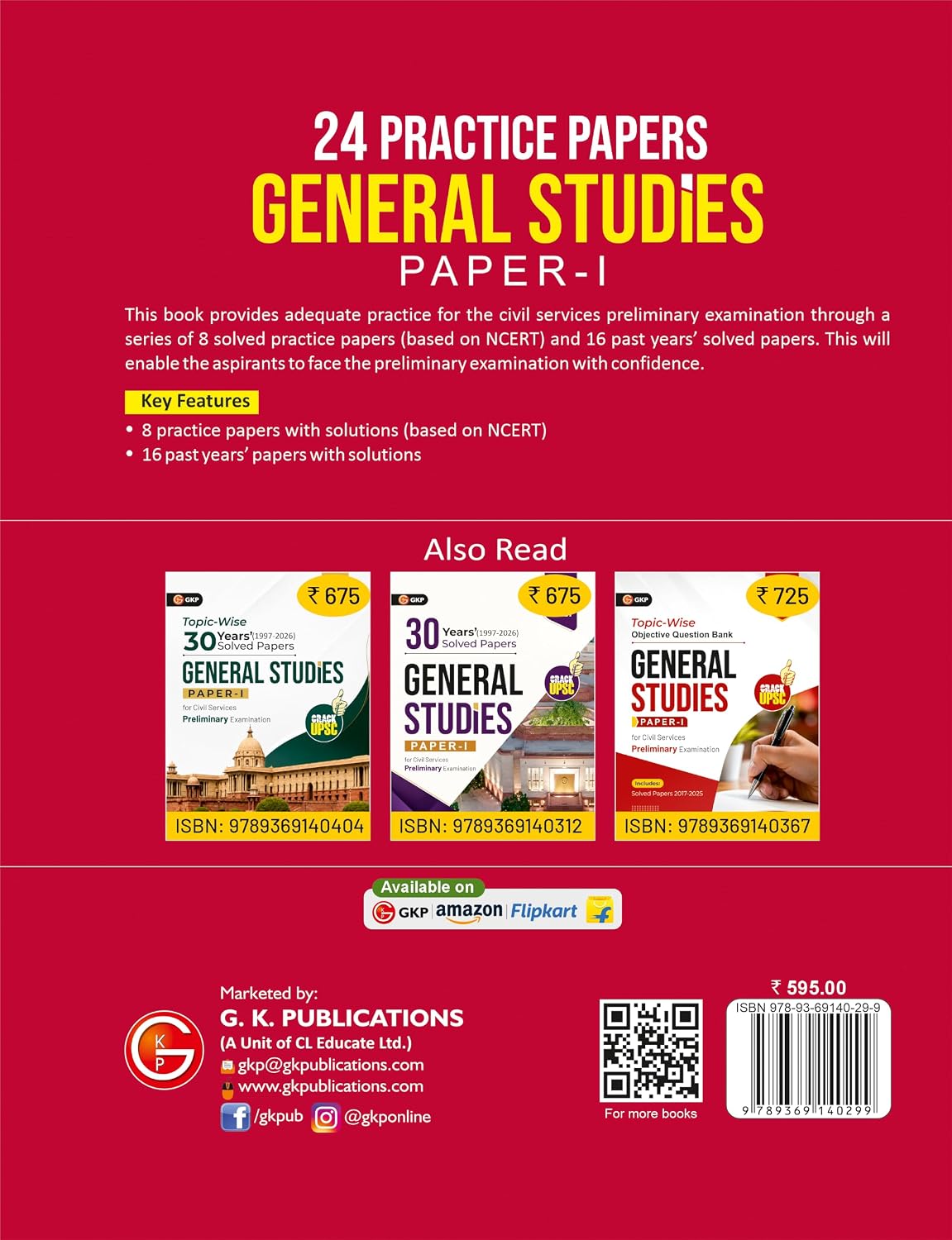 UPSC 2027: General Studies(GS) Paper-1 - 24 Practice Papers | 8 NCERT-Based Practice Papers | 16 Past Years Solved Papers with Detailed Solutions | UPSC-GS Prep Series