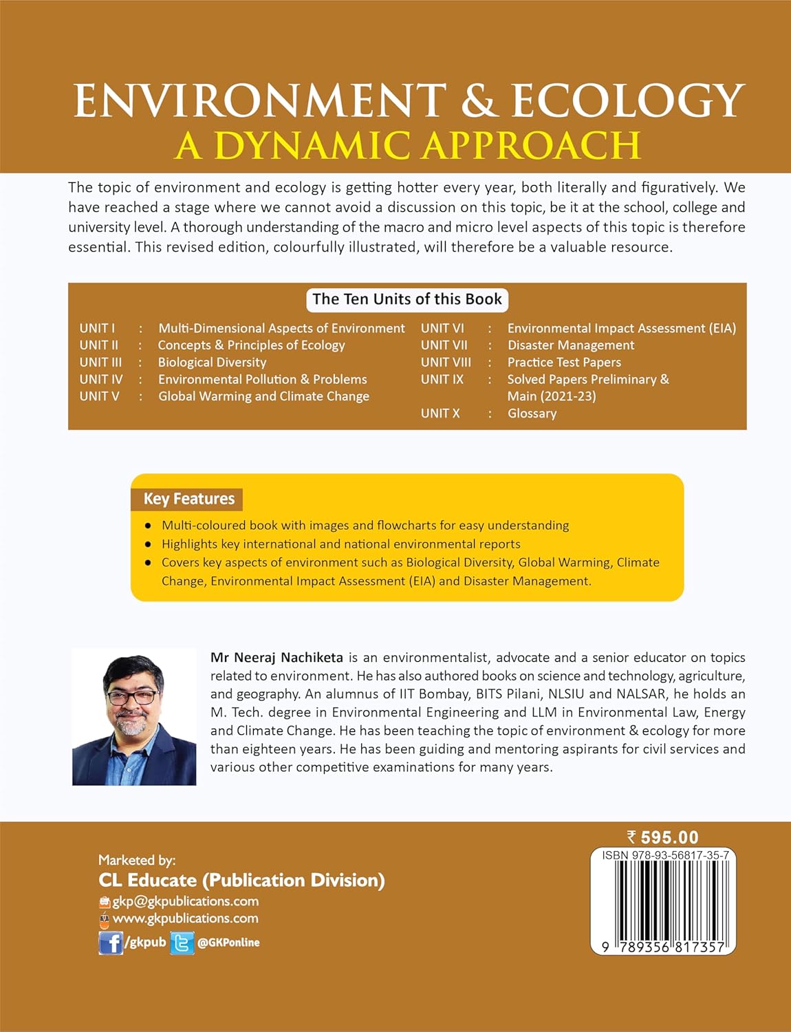 UPSC: Environment & Ecology for UPSC Prelims & Mains Civil Services Exam | Includes Solved Papers From Prelims (2017-23) & Mains Exam (2021-23) & 12 Practice Sets | By Neeraj Nachiketa