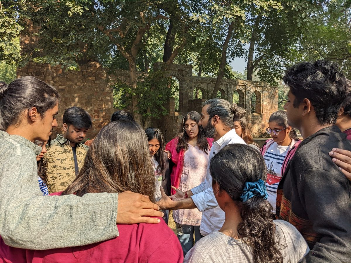Students participating in an experiential programme