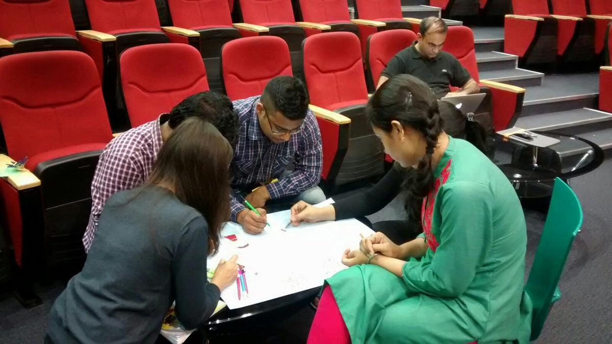 People working together during a programme