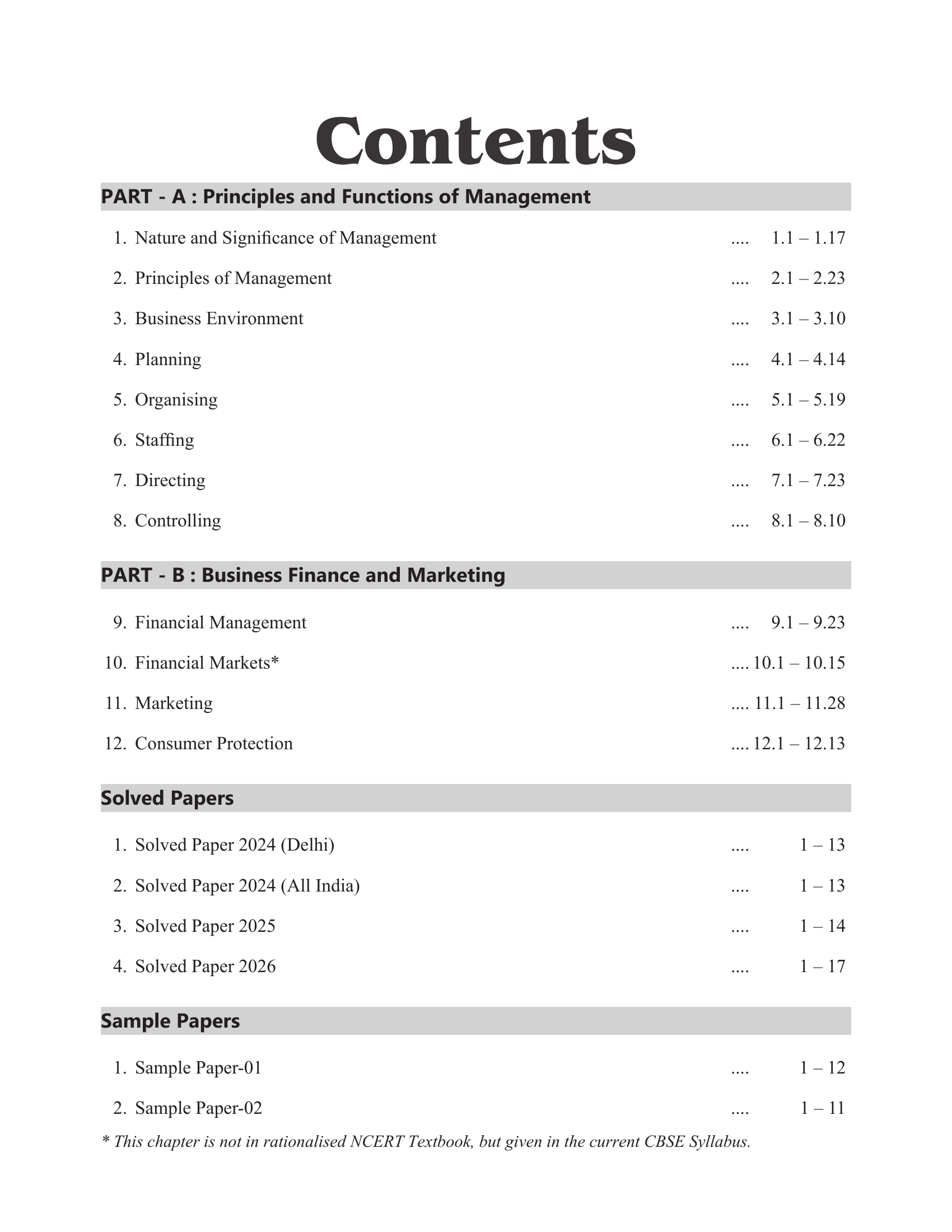 CBSE Class 12 Business Studies Chapter & Topic-wise Solved Papers 2015-2026 for Board Exam 2027