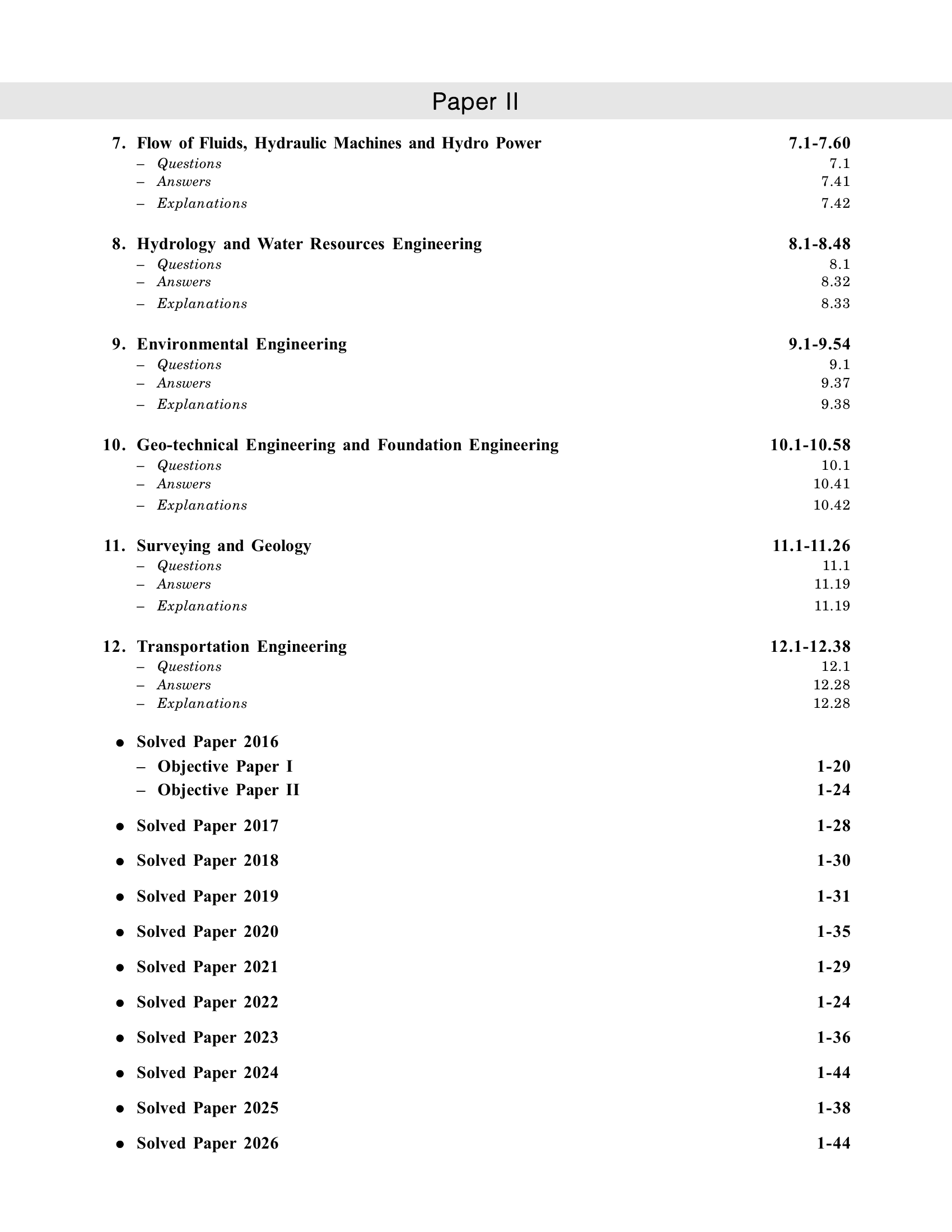ESE-CE 2027 Solved Papers (2000-2026) | Civil Engineering Paper-2 | Chapter & Year-Wise PYQs | UPSC Engineering Services Prep Book | ESE Prelims Exam Papers - GK Publications
