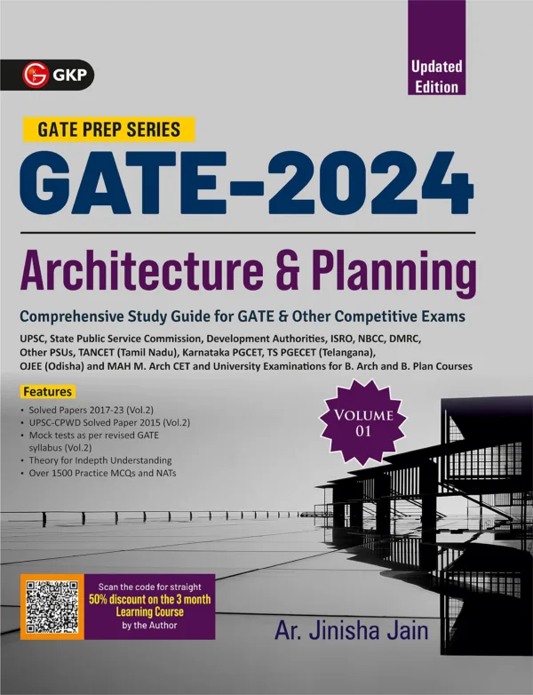 GATE 2024 : Architecture & Planning Vol 1 - Guide by Ar. Jinisha Jain