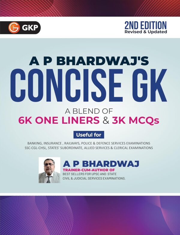 Concise General Knowledge (GK) 2025: A Blend of 6k One Liners & 3k MCQs - Useful for UPSC | Banking | Insurance | Railways | Police & Defence | SSC-CGL Competitive Exams