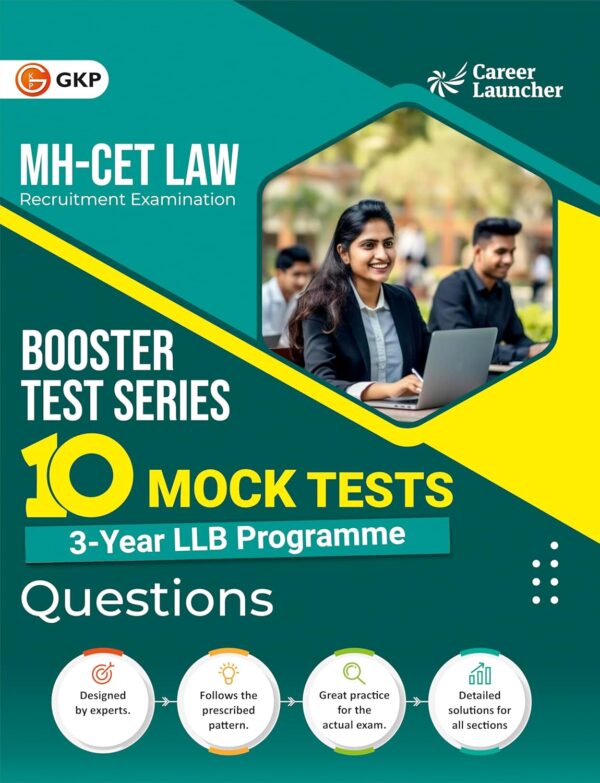 MH CET 2025 Booster Test Series: - 10 Mock Tests Law (3 Year LLB Programme) (Set of 2- Questions and Answers & Explanations) Maharashtra CET and other PG Management Entrance Exams