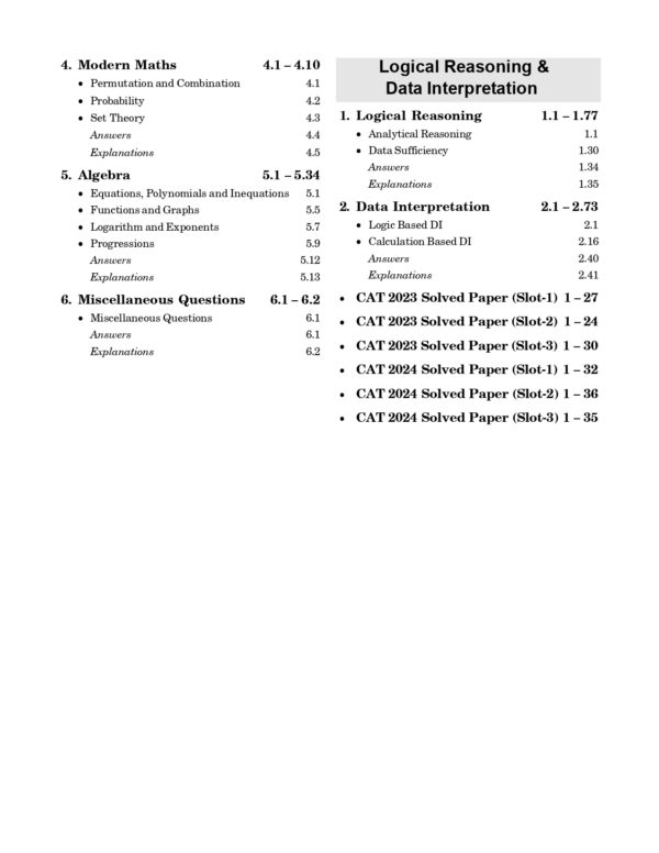 CAT 2025 : Solved Papers - 15 Years Topic-Wise & Year-Wise (2010-2024) | VARC, DILR & QA | Include 3 Mock Tests